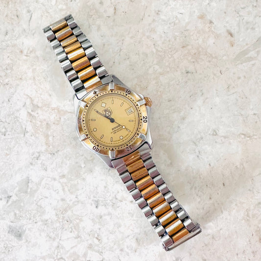 Tag Heuer Professional Gold Dial Two Tone Stainless Steel Quartz 34MM Watch