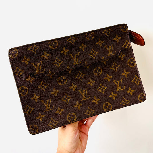 Louis Vuitton LV Monogram Logo GHW Toiletry 26 Pouch Clutch Case