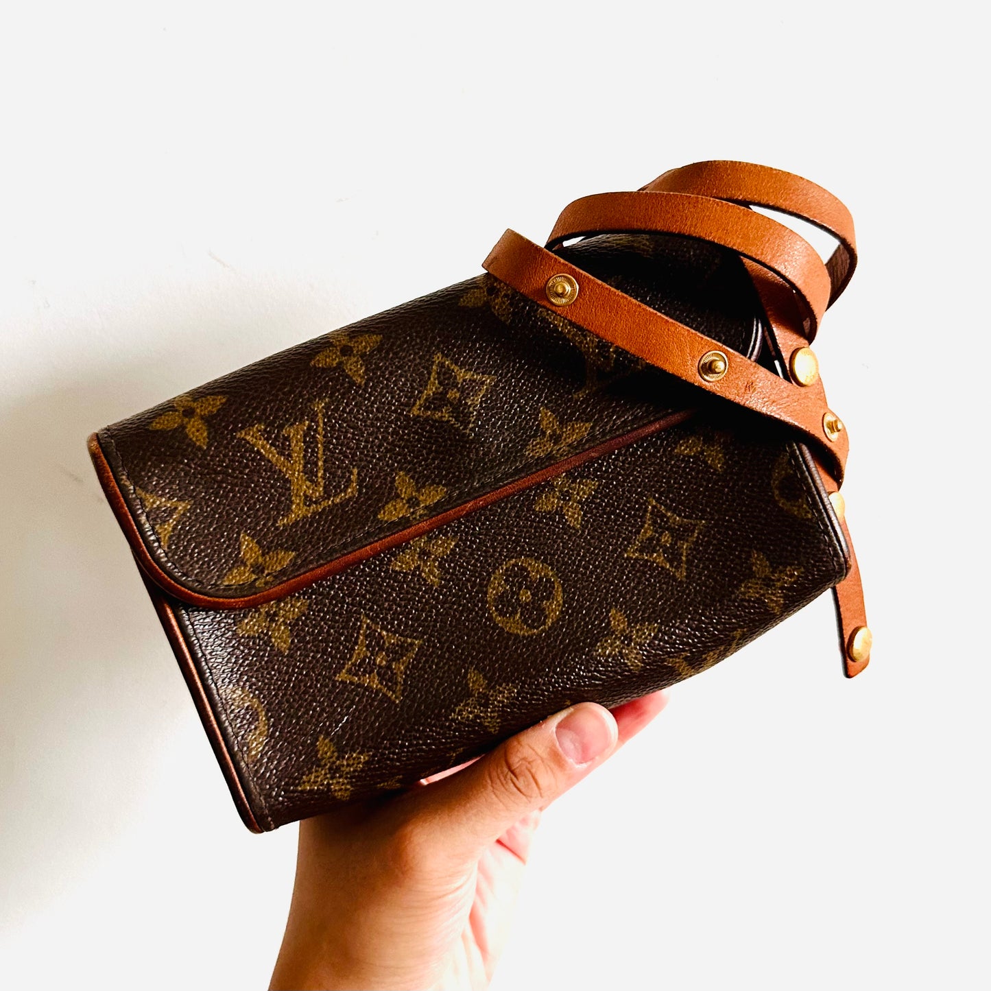 Louis Vuitton LV Pochette Twin Mini Monogram Logo GHW Shoulder Sling Bag Pouch Clutch