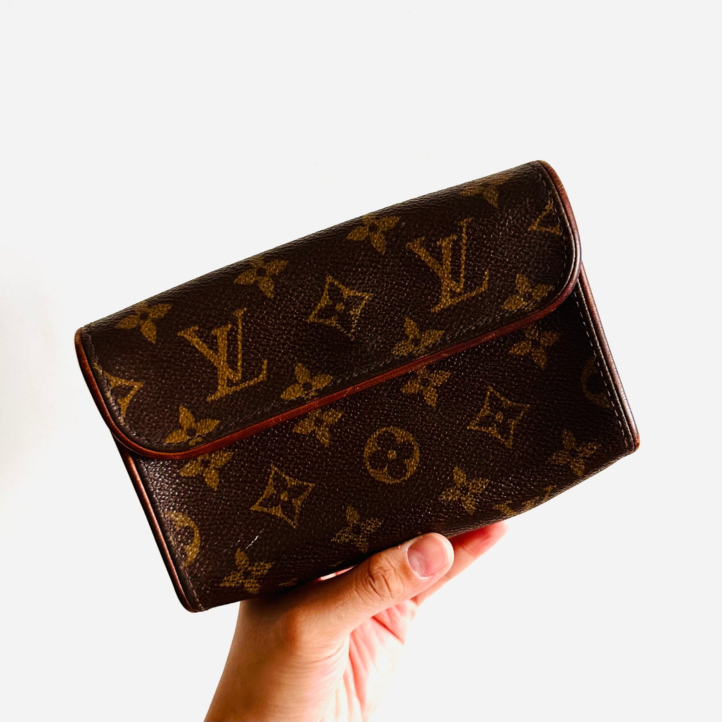 Louis Vuitton LV Pochette Twin Mini Monogram Logo GHW Shoulder Sling Bag Pouch Clutch