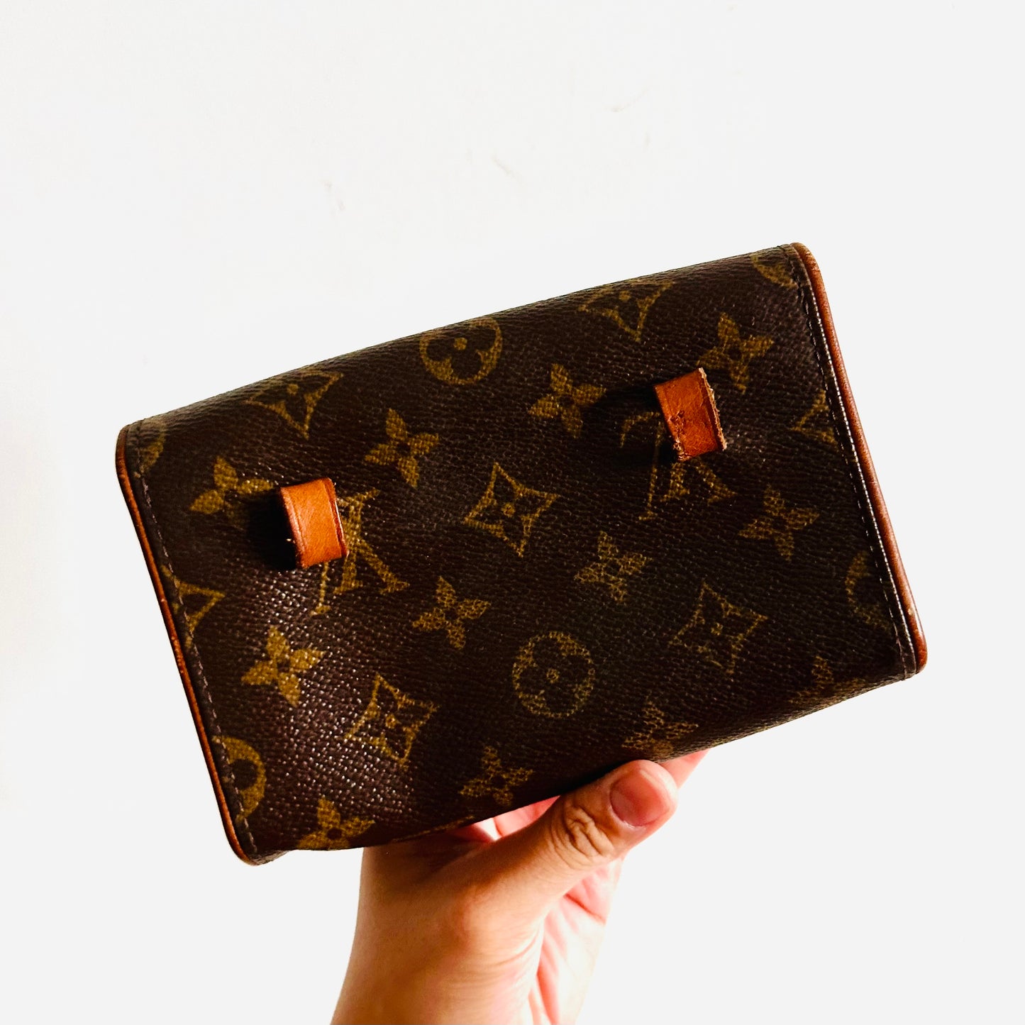 Louis Vuitton LV Pochette Twin Mini Monogram Logo GHW Shoulder Sling Bag Pouch Clutch