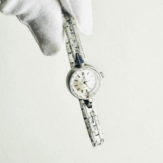 Omega De Ville Stainless Steel White Round Dial Automatic 18MM Vintage Watch