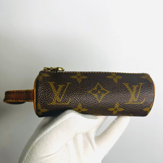 Louis Vuitton LV Monogram Logo GHW Papillon Roller Pochette Wrislet Pouch Clutch Case