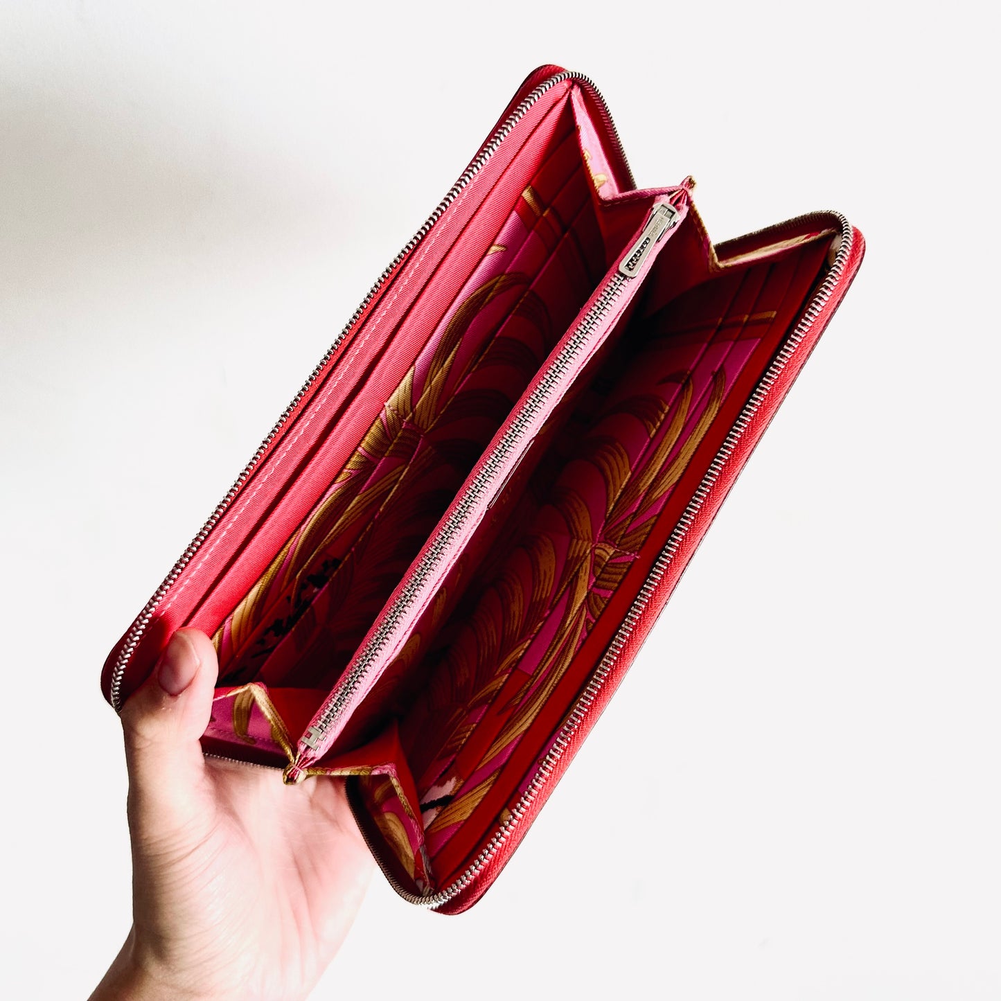 Hermes Dark Red Azap Silk In Classic Classique Long Zippy Zip Around Epsom Leather Wallet