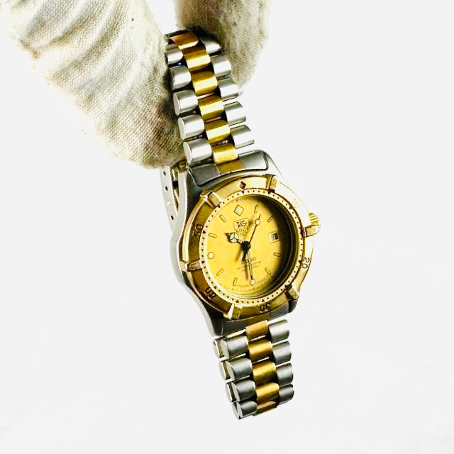 Tag Heuer Professional 964.015 Gold Dial Two Tone Stainless Steel Quartz 31MM Watch