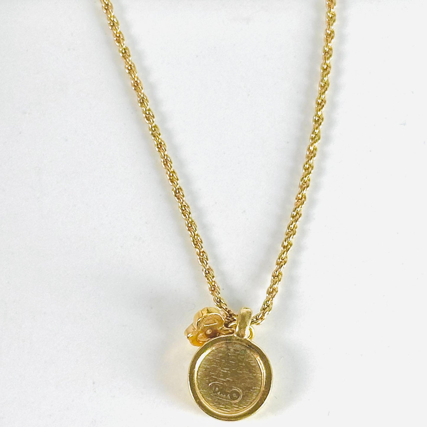 Christian Dior CD Monogram Logo Gold & Crystals Chain Vintage Classic Necklace