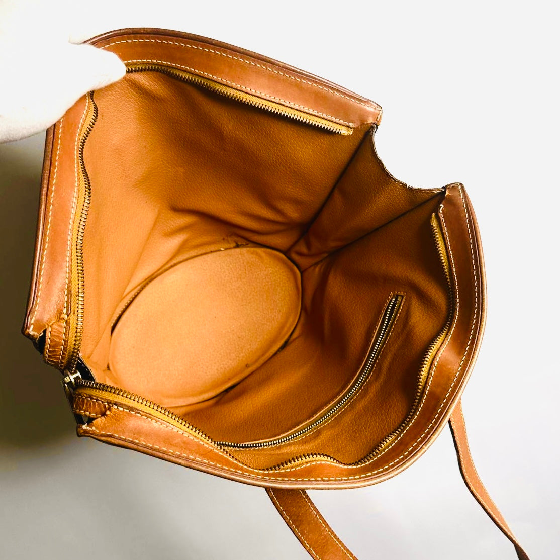 Celine Eclipse Triomphe Macadam Monogram Logo GHW Structured Vintage Shoulder Shopper Tote Bag