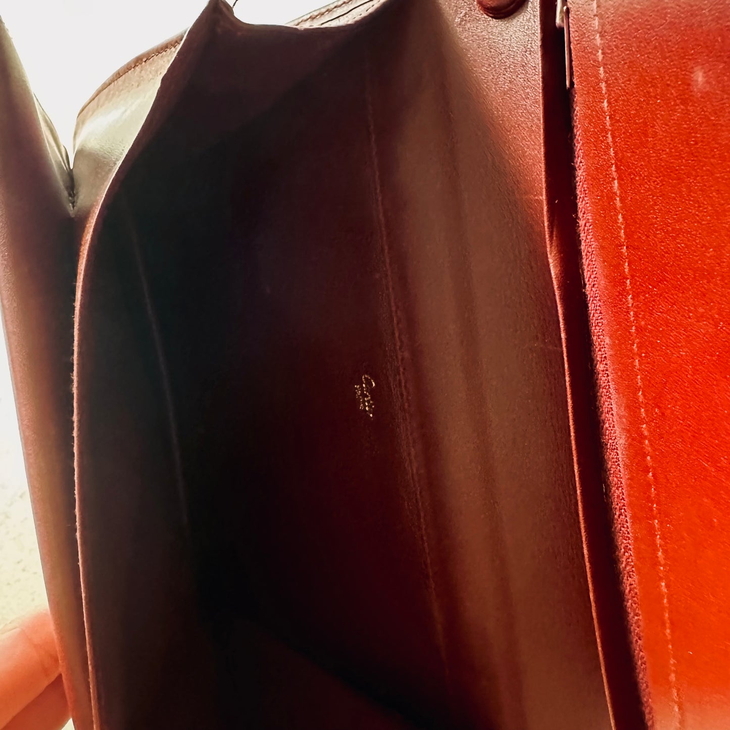 Cartier Must / Mast de Cartier Burgundy Red Maroon GHW Smooth Leather Flap Wrislet Pouch Clutch Case