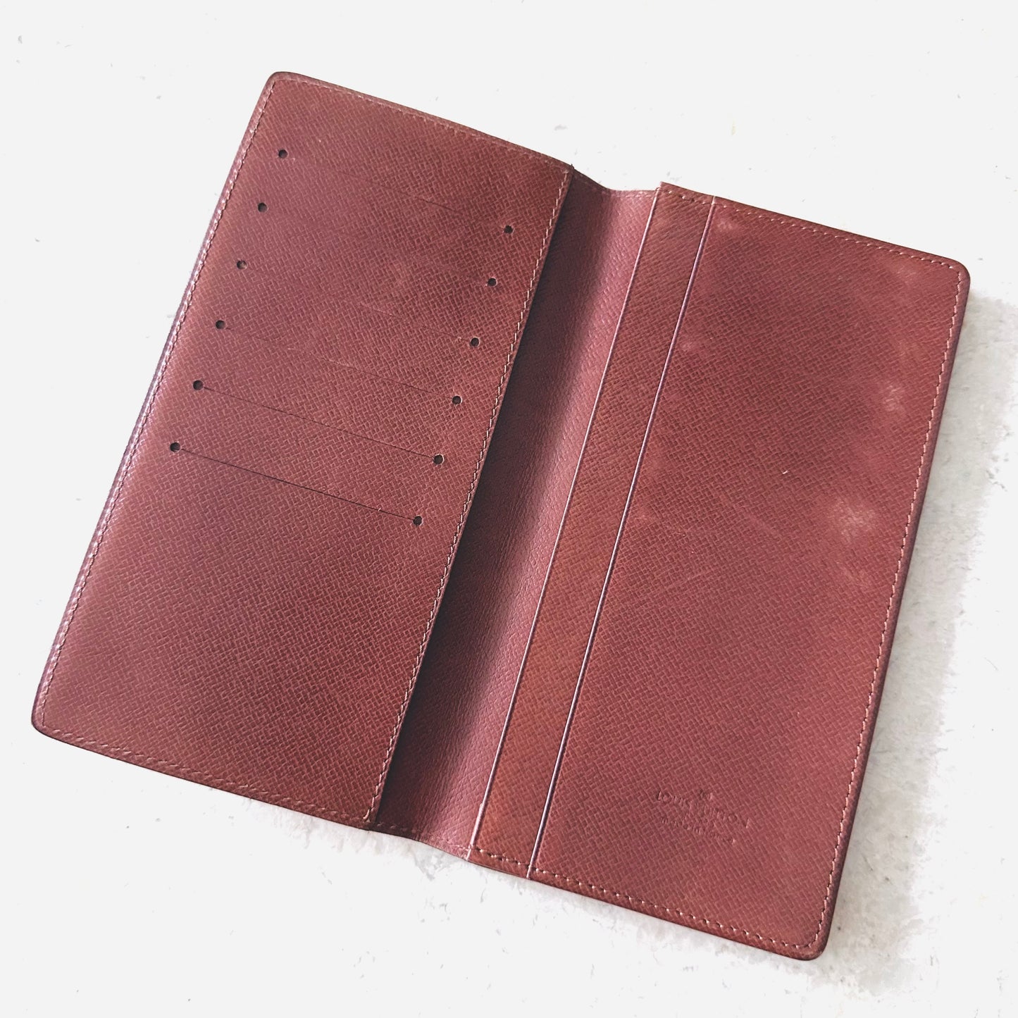 Louis Vuitton LV Porte Yen Brazza Monogram Logo GHW Long Bifold Flap Slim Wallet