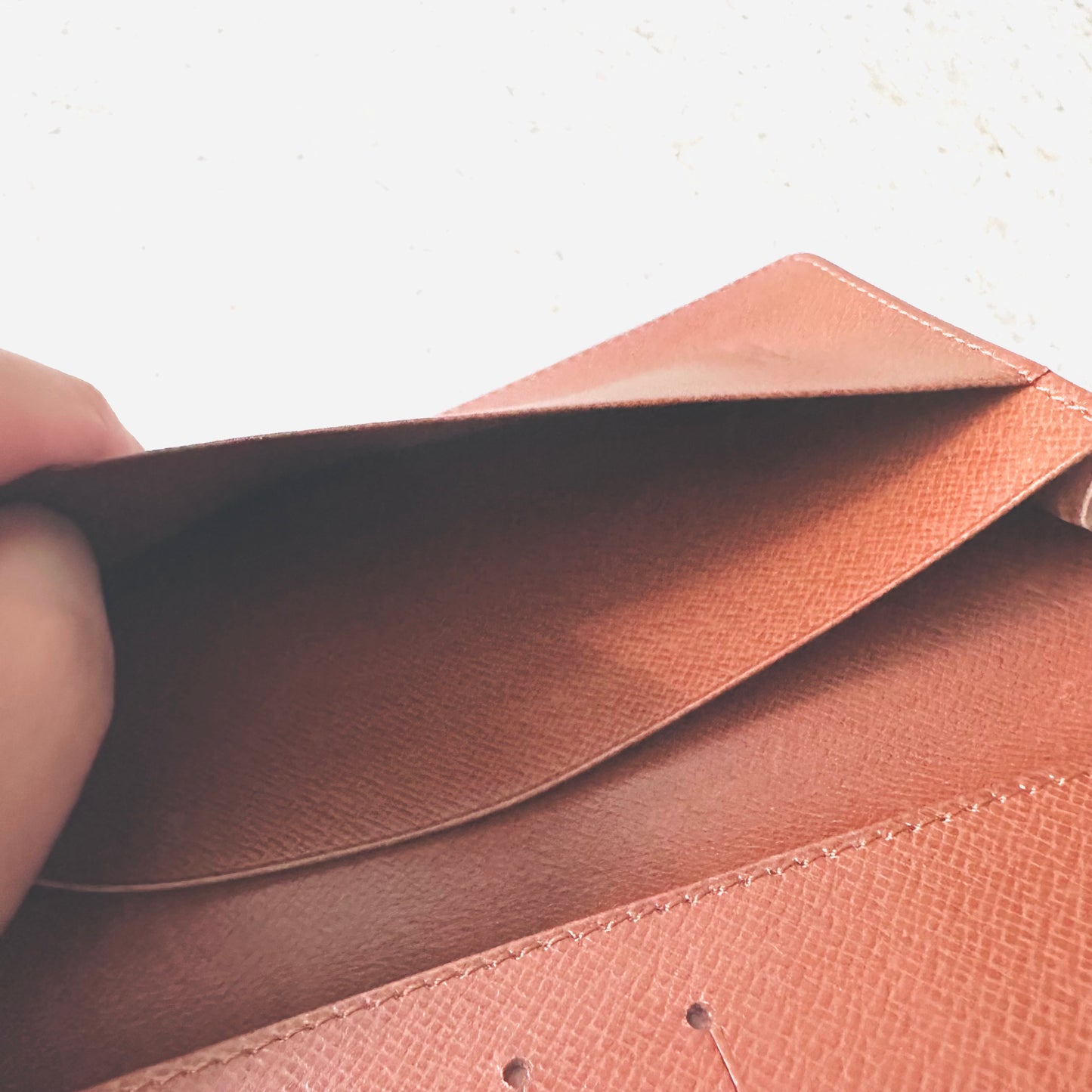 Louis Vuitton LV Porte Yen Brazza Monogram Logo GHW Long Bifold Flap Slim Wallet