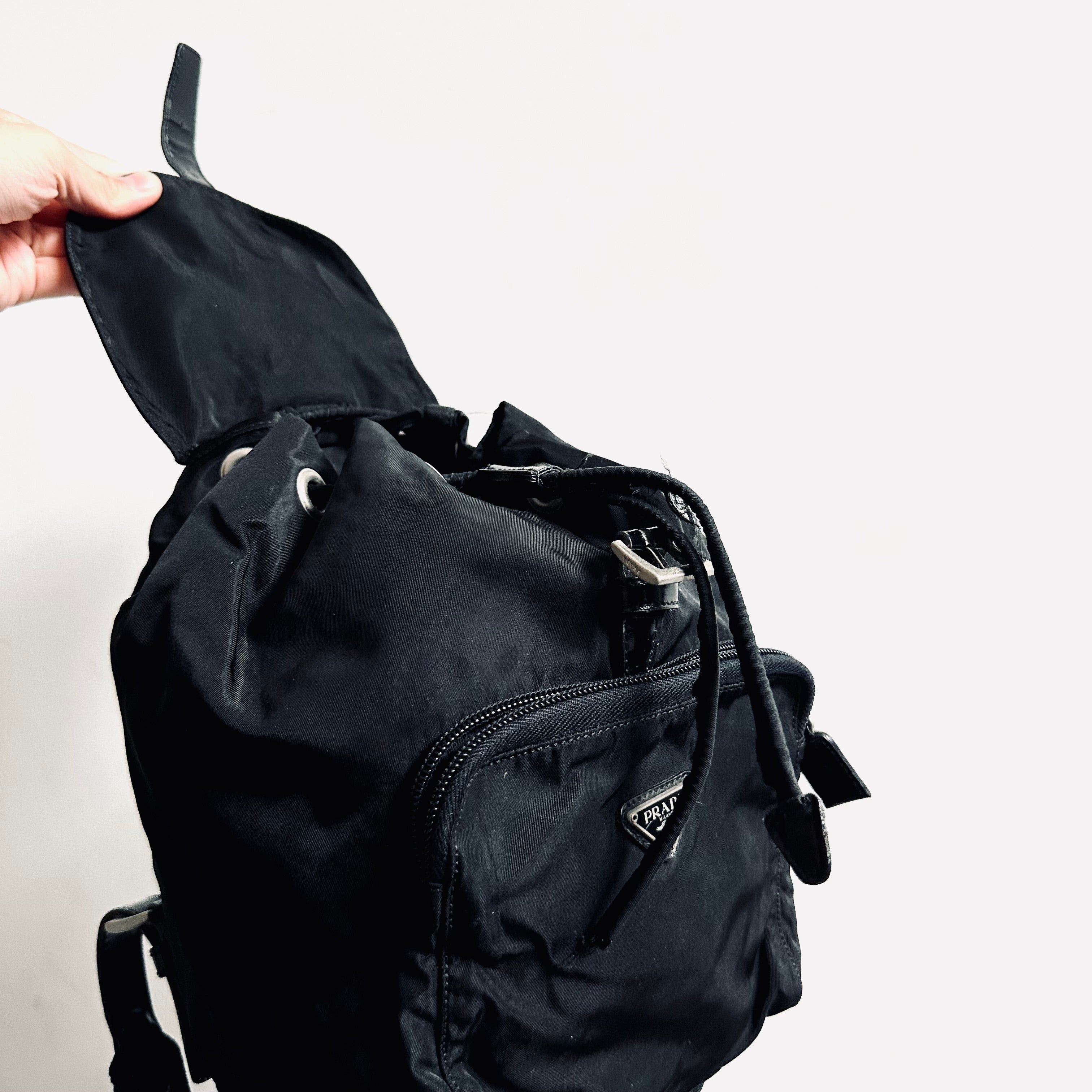 Prada classic online backpack