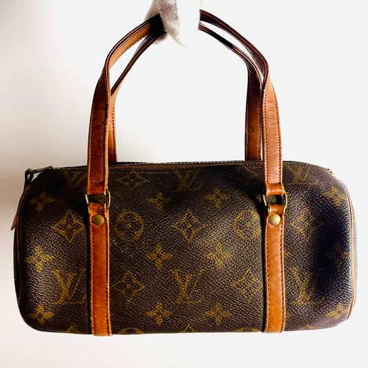 Louis Vuitton LV Monogram Logo Papillon Roller 22 GHW Vintage Boston Tote Bag