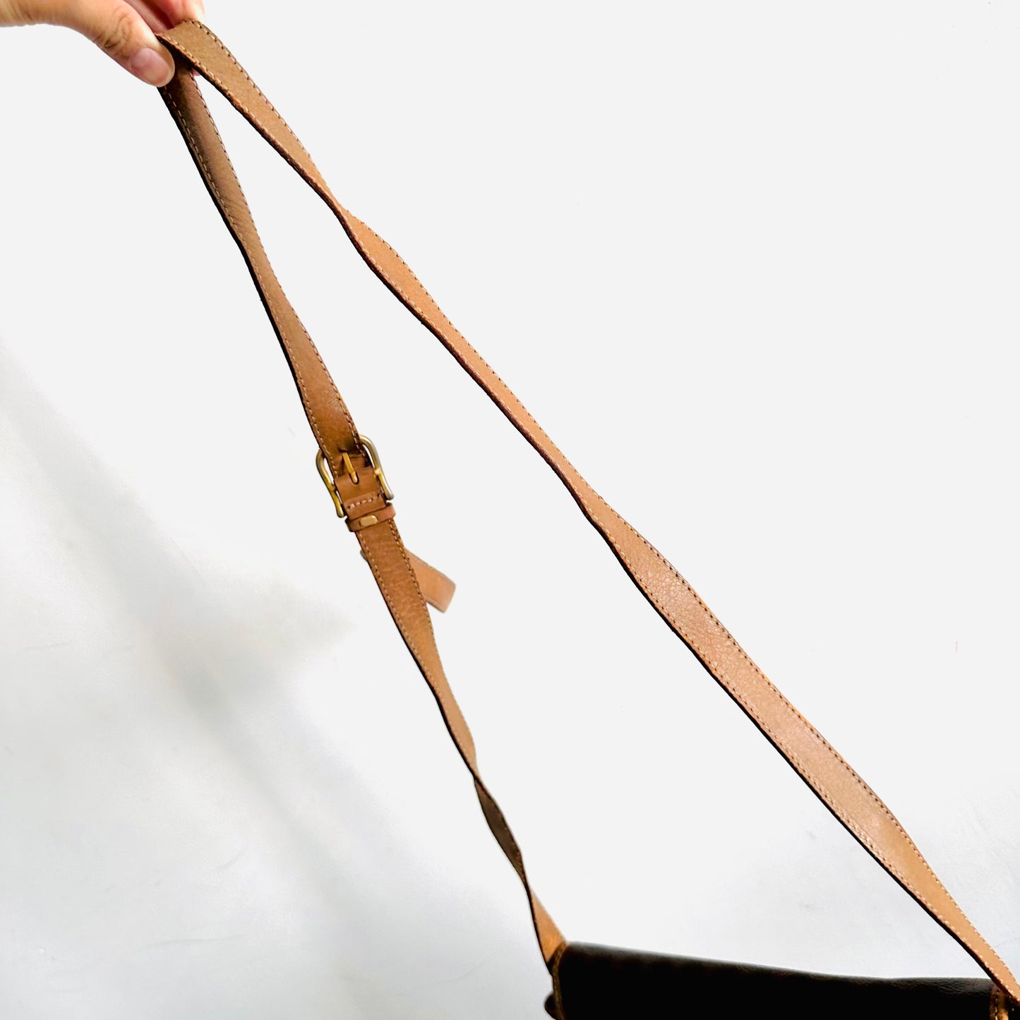 Celine Triomphe Macadam Monogram Logo GHW Full Flap Vintage Shoulder Sling Bag