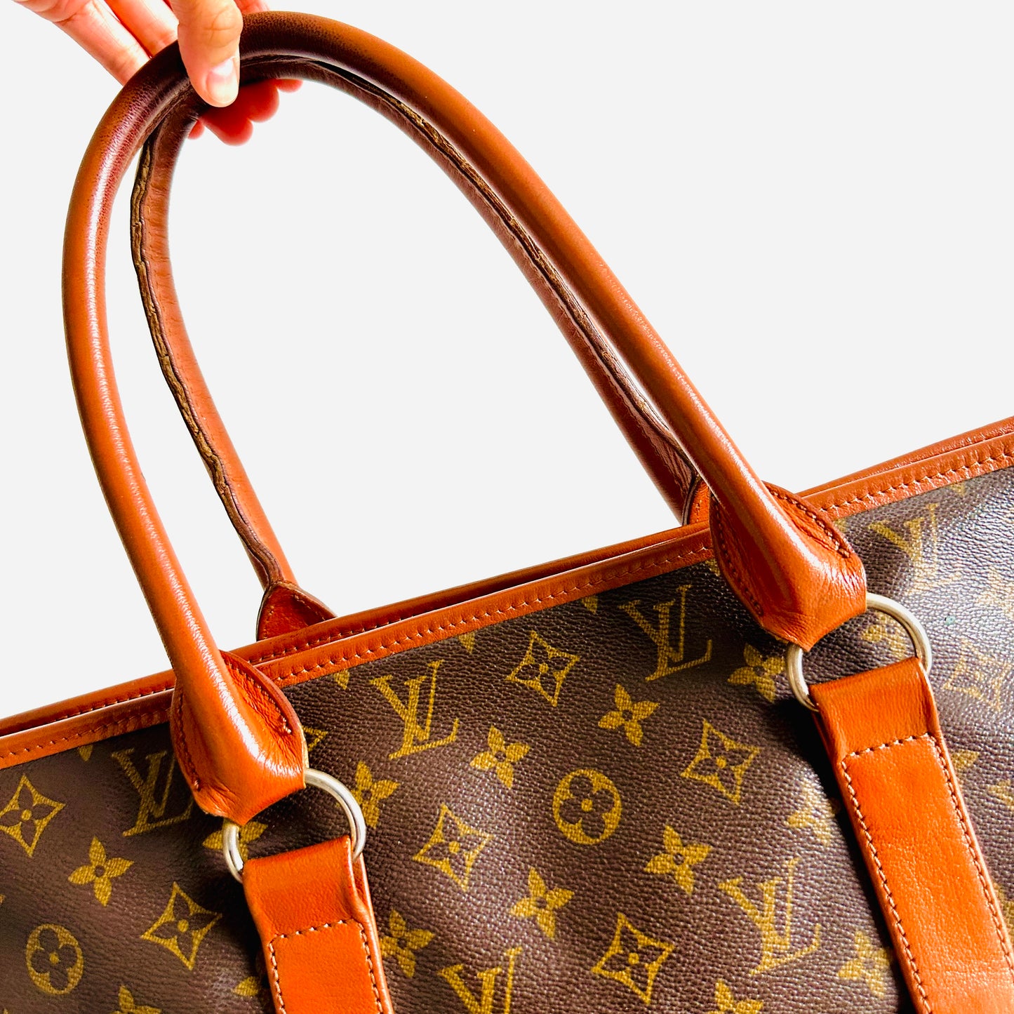 Louis Vuitton LV Sac Weekend Monogram Logo GHW Vintage Shopper Shoulder Tote Bag