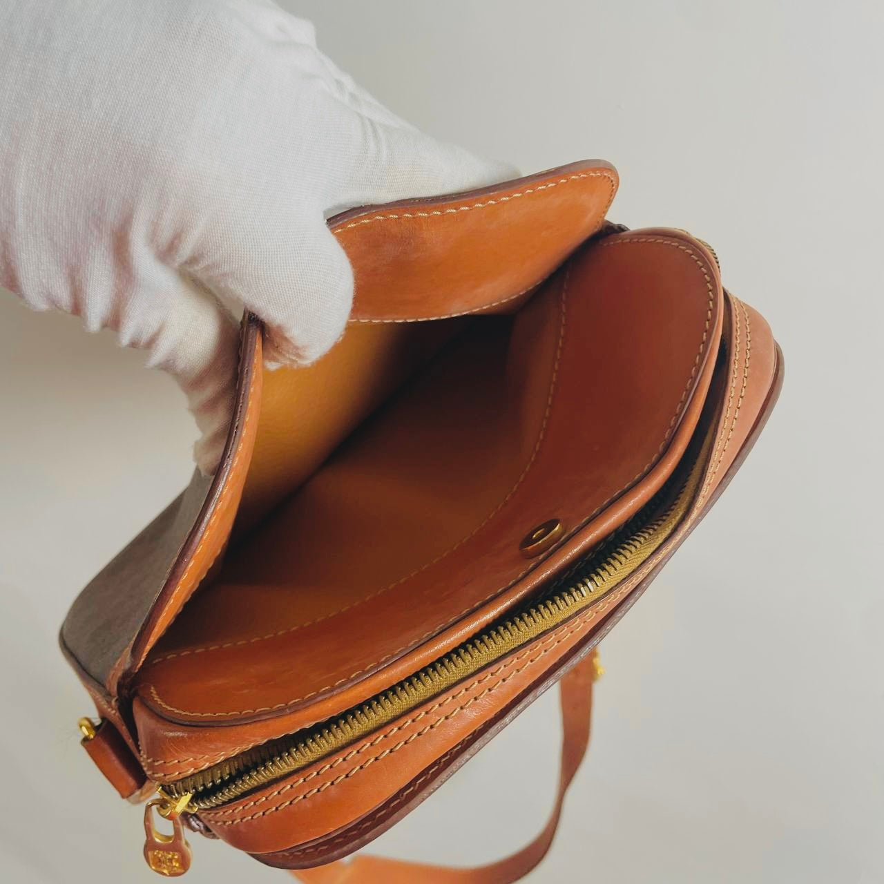 Celine Triomphe Macadam Monogram Logo GHW Zip Vintage Shoulder Sling Bag