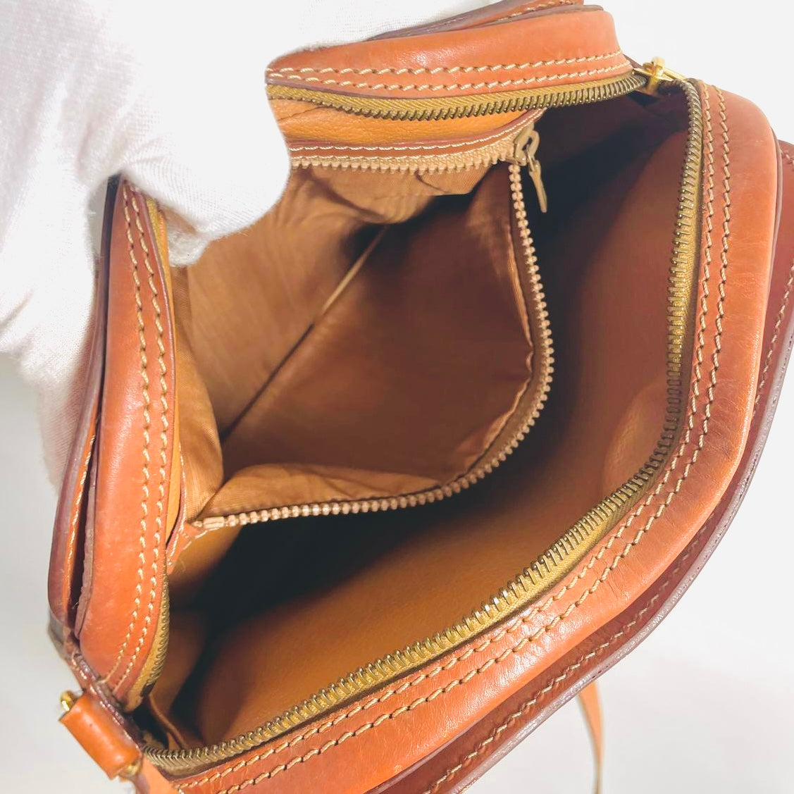 Celine Triomphe Macadam Monogram Logo GHW Zip Vintage Shoulder Sling Bag