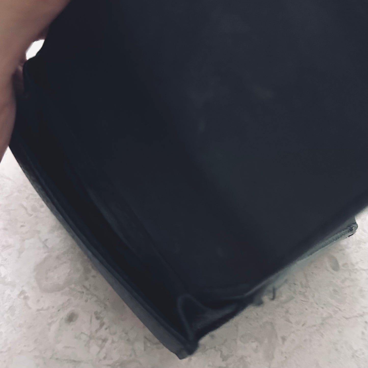 Christian Dior CD 30 Montaigne Lotus Black GHW Grained Calfskin Monogram Logo Flap Compact Trifold Wallet