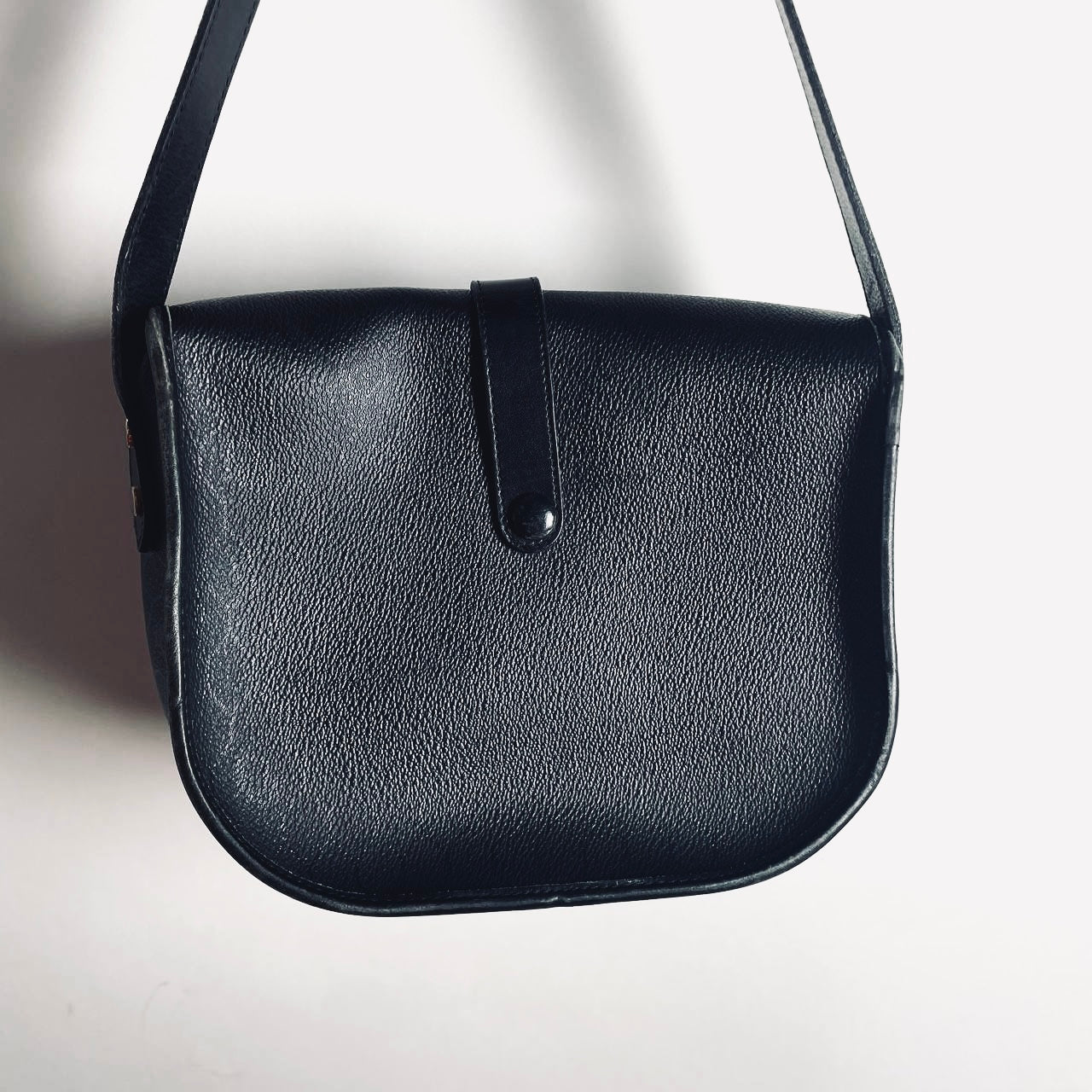 Christian Dior CD Black GHW Honeycomb Oblique Logo Monogram Flap Vintage Shoulder Sling Bag