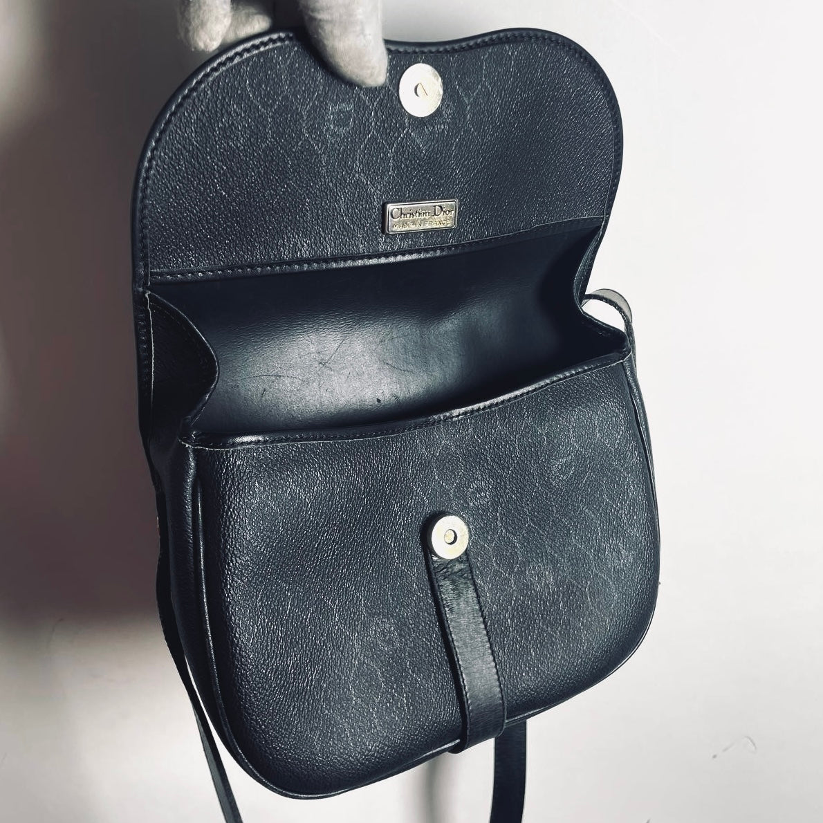 バッグ Christian Dior Vintage Sling Bag Dior Mini Rider Sling Bag Black Dior Oblique Jacquard 100
