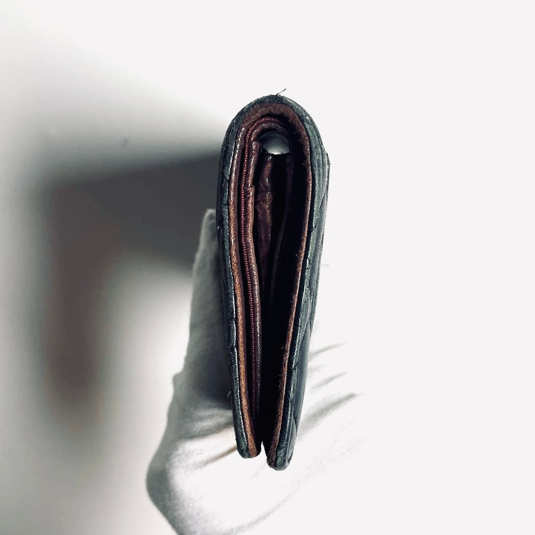 Chanel Black CC Logo Quilted Lambskin Flap Bifold Long Wallet 15s