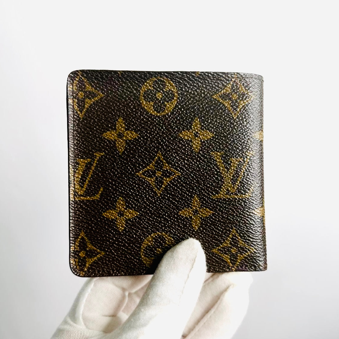 Louis Vuitton LV Porte Monnaie Marco Monogram Logo Flap Bifold Slim Wallet