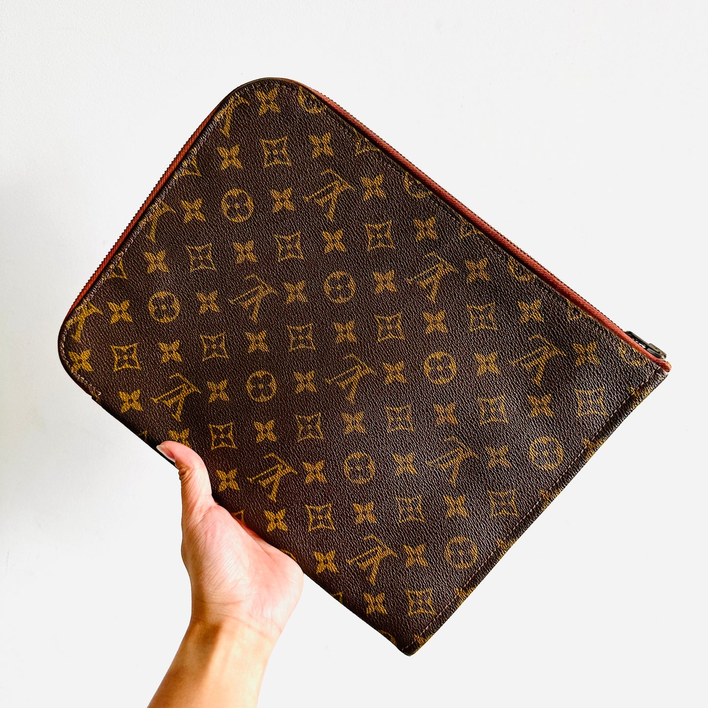 Louis Vuitton LV Monogram Logo Poche Documents 29 Vintage Pouch Clutch Case