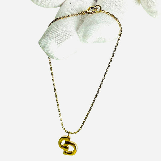 Christian Dior CD Monogram Logo Signature Classic Gold Vintage Bracelet