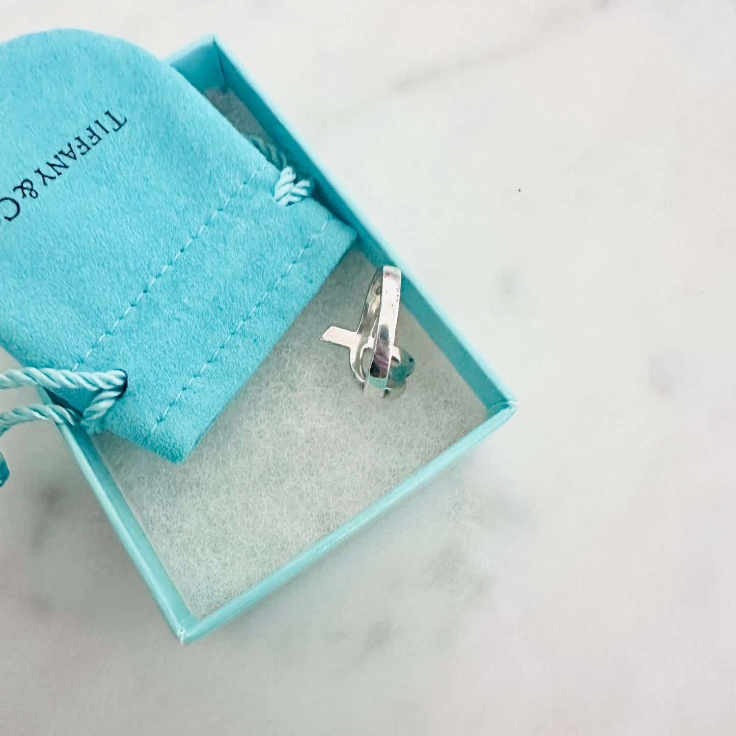 Tiffany & Co T&C Paloma Picasso Loving Heart 925 Sterling Silver Ring