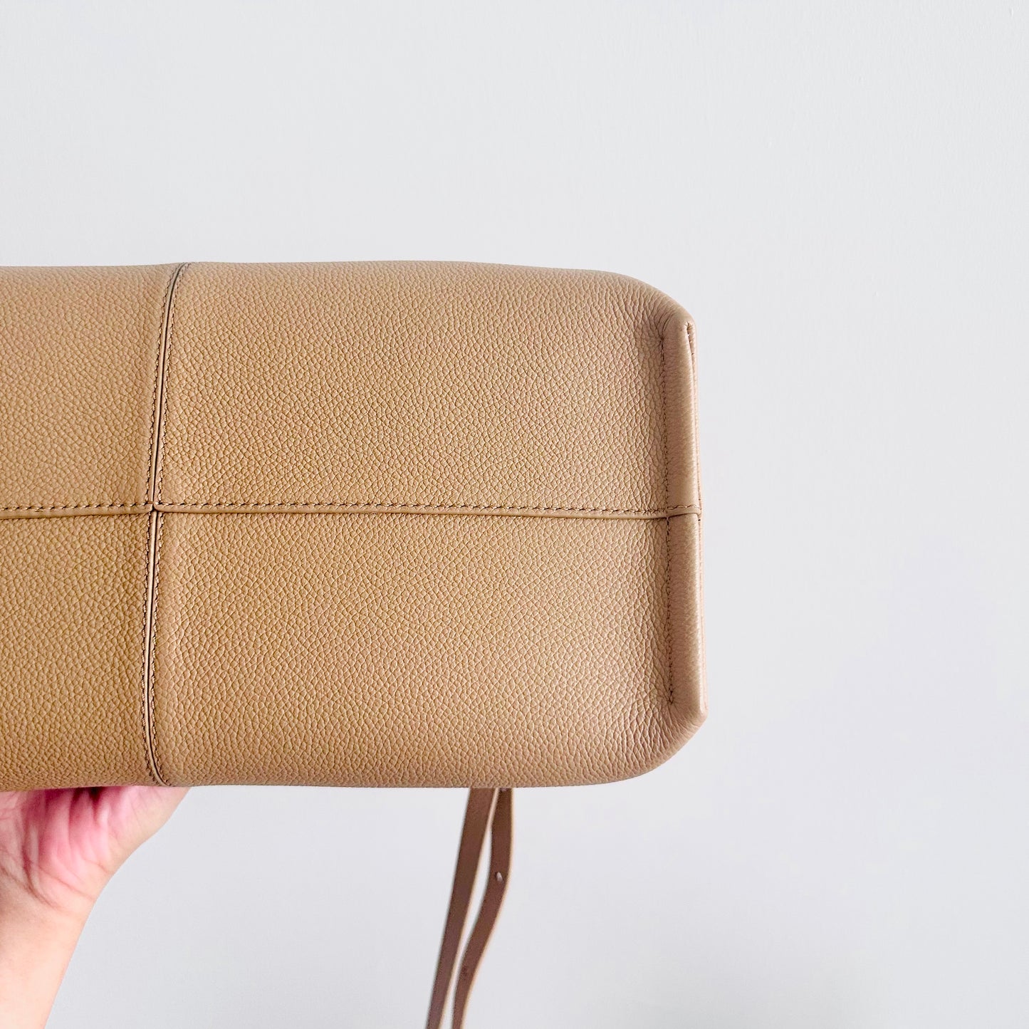 Polene Numero Neuf Beige GHW Leather Top Handle 2-Way Shoulder Sling Bag