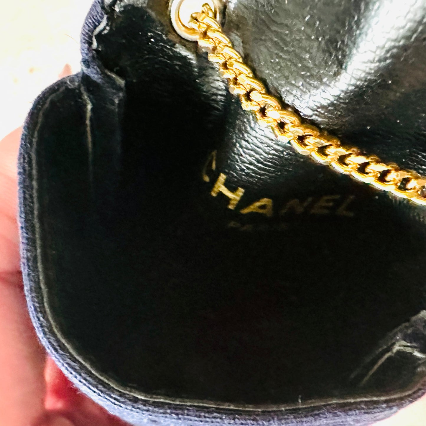 Chanel Navy Blue GHW Quilted Jersey Fabric CC Logo Vintage Flap Mini Shoulder Sling Bag
