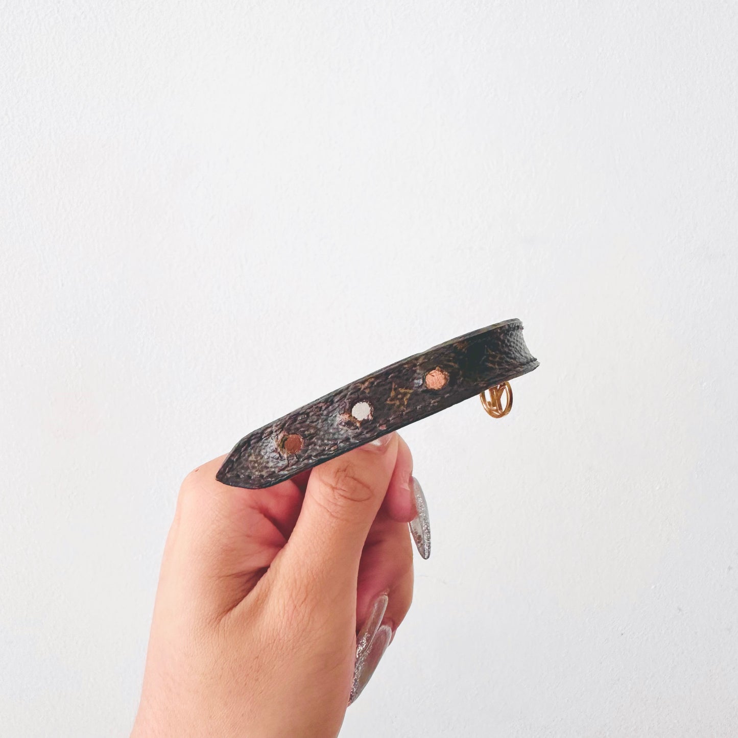 Louis Vuitton LV Brown Logomania Monogram Logo GHW Leather Bracelet