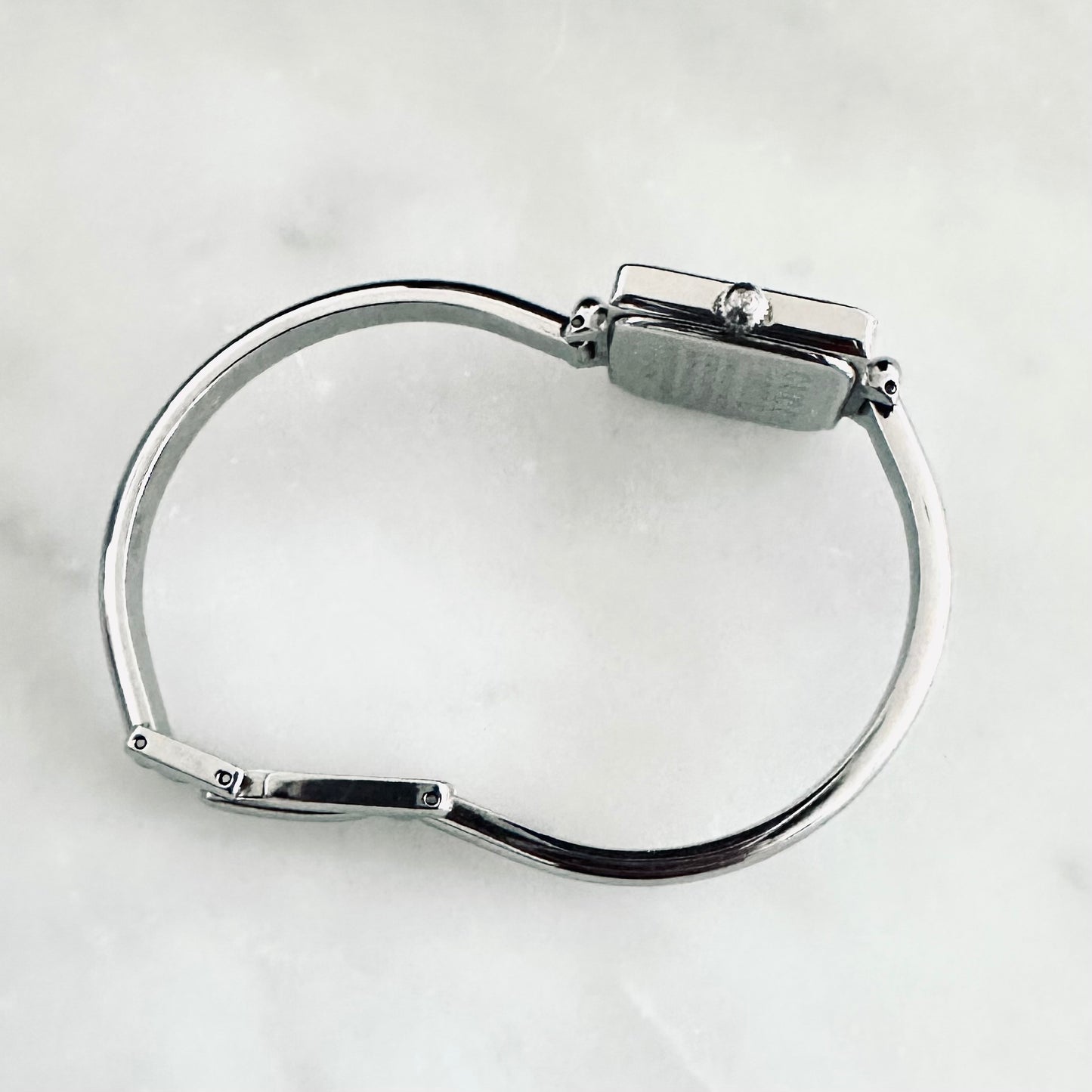 Gucci Black Dial Square 20MM Stainless Steel Quartz Watch 1900L