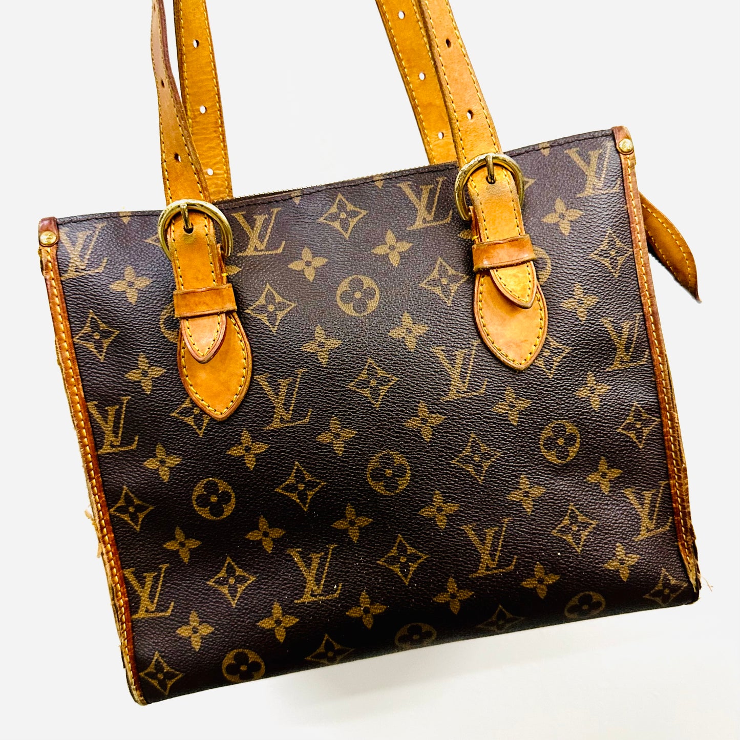 Louis Vuitton LV Popincourt Haut Monogram Logo GHW Shoulder Shopper Zip Tote Bag