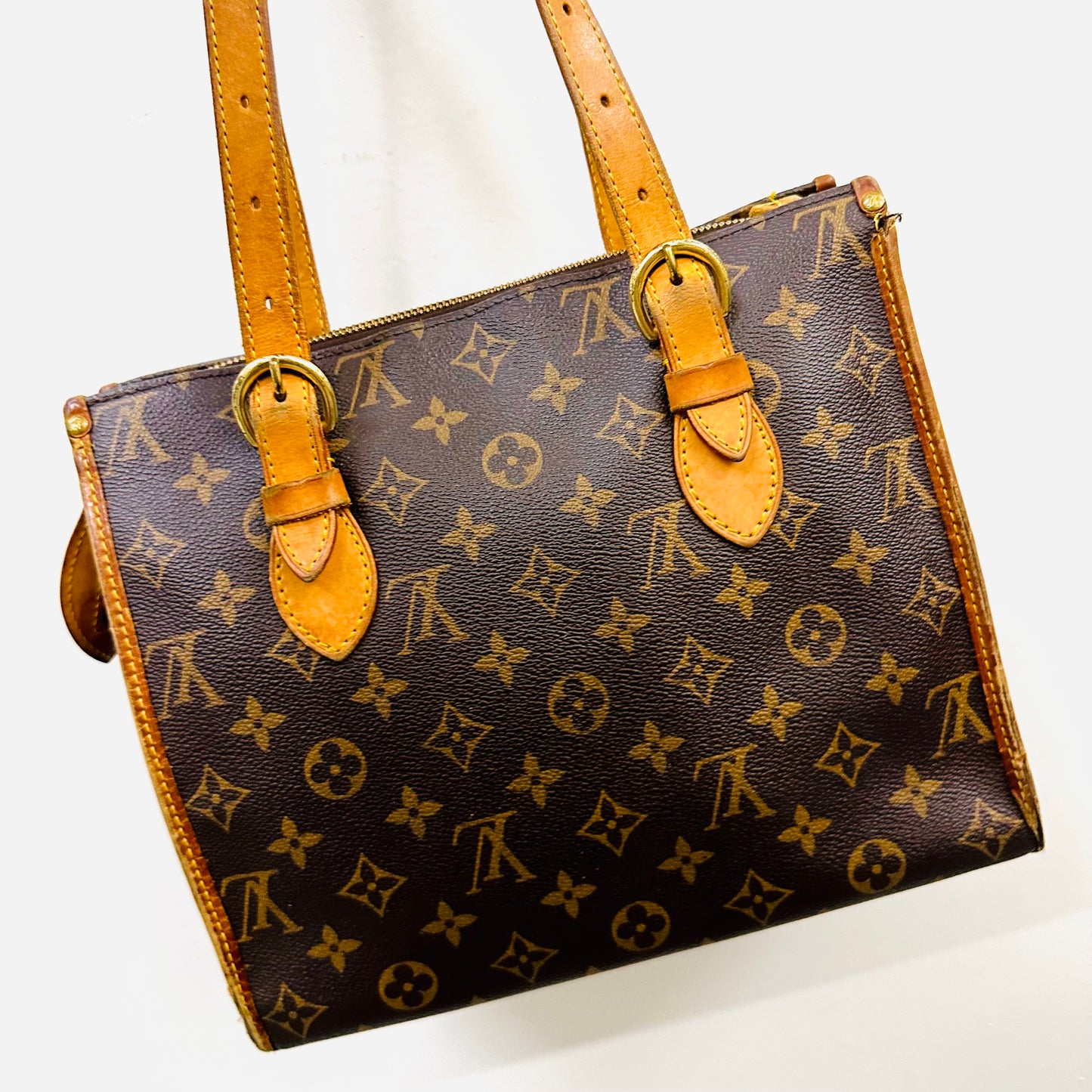 Louis Vuitton LV Popincourt Haut Monogram Logo GHW Shoulder Shopper Zip Tote Bag