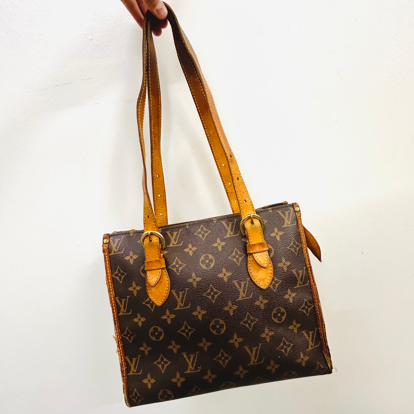 Louis Vuitton LV Popincourt Haut Monogram Logo GHW Shoulder Shopper Zip Tote Bag