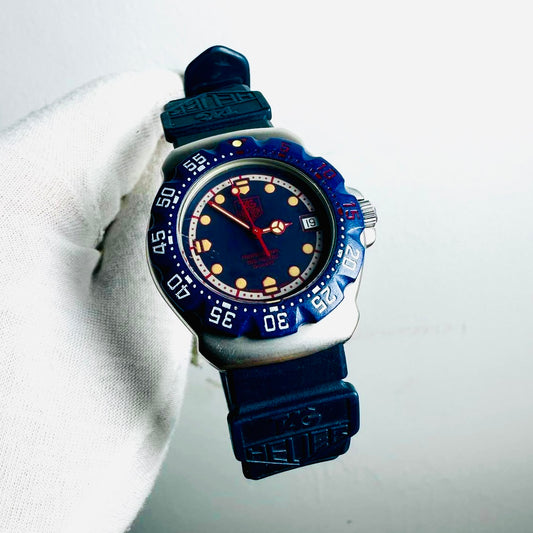 Tag Heuer F1 Formula 1 Navy Blue Stainless Steel Rubber Strap Quartz 33MM Watch