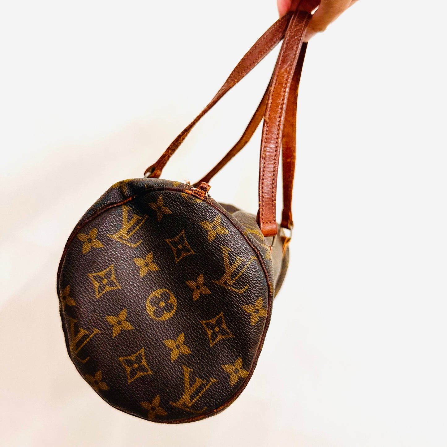 Louis Vuitton LV Monogram Logo Papillon Roller 26 GHW Shoulder Vintage Boston Bag