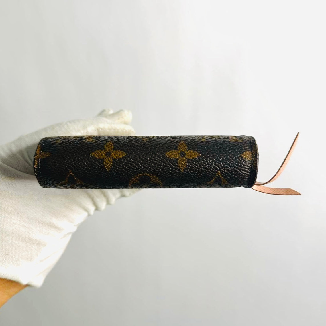 Louis Vuitton LV Victorine Monogram Logo & Rose Ballerine Leather GHW Flap Compact Trifold Wallet