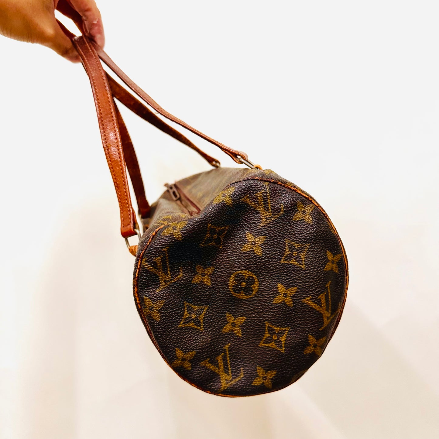 Louis Vuitton LV Monogram Logo Papillon Roller 26 GHW Shoulder Vintage Boston Bag