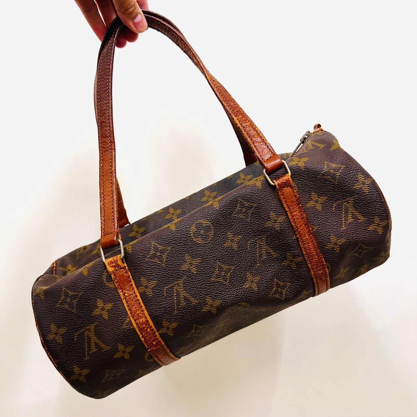 Louis Vuitton LV Monogram Logo Papillon Roller 26 GHW Shoulder Vintage Boston Bag