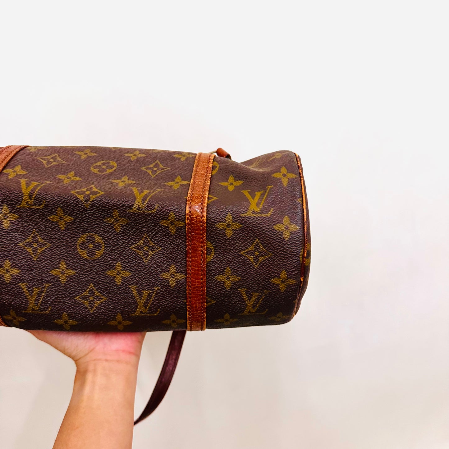 Louis Vuitton LV Monogram Logo Papillon Roller 26 GHW Shoulder Vintage Boston Bag