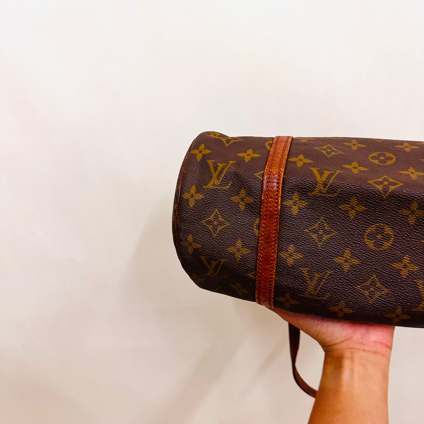 Louis Vuitton LV Monogram Logo Papillon Roller 26 GHW Shoulder Vintage Boston Bag