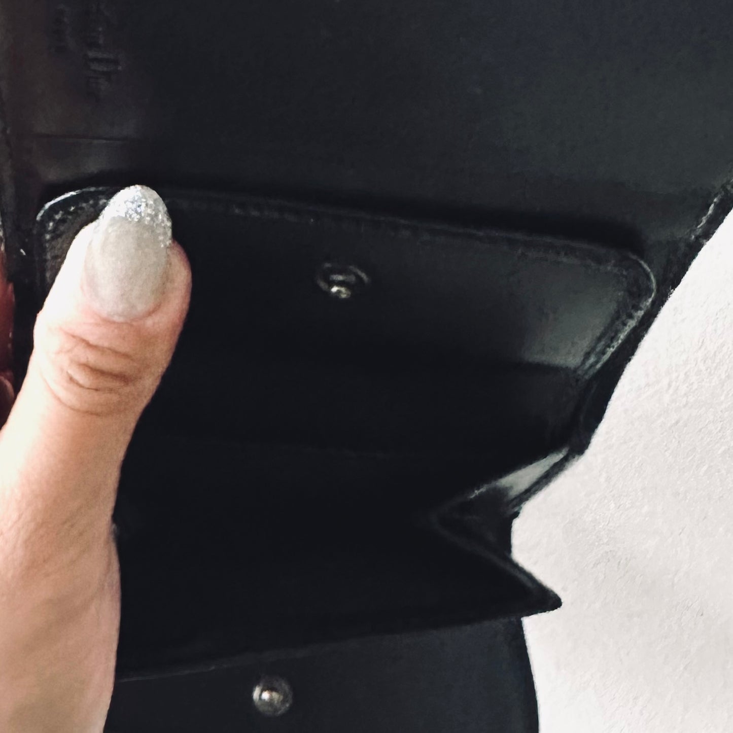 Christian Dior CD Black Saddle Lotus Oblique Monogram Logo Flap Trifold Compact Wallet