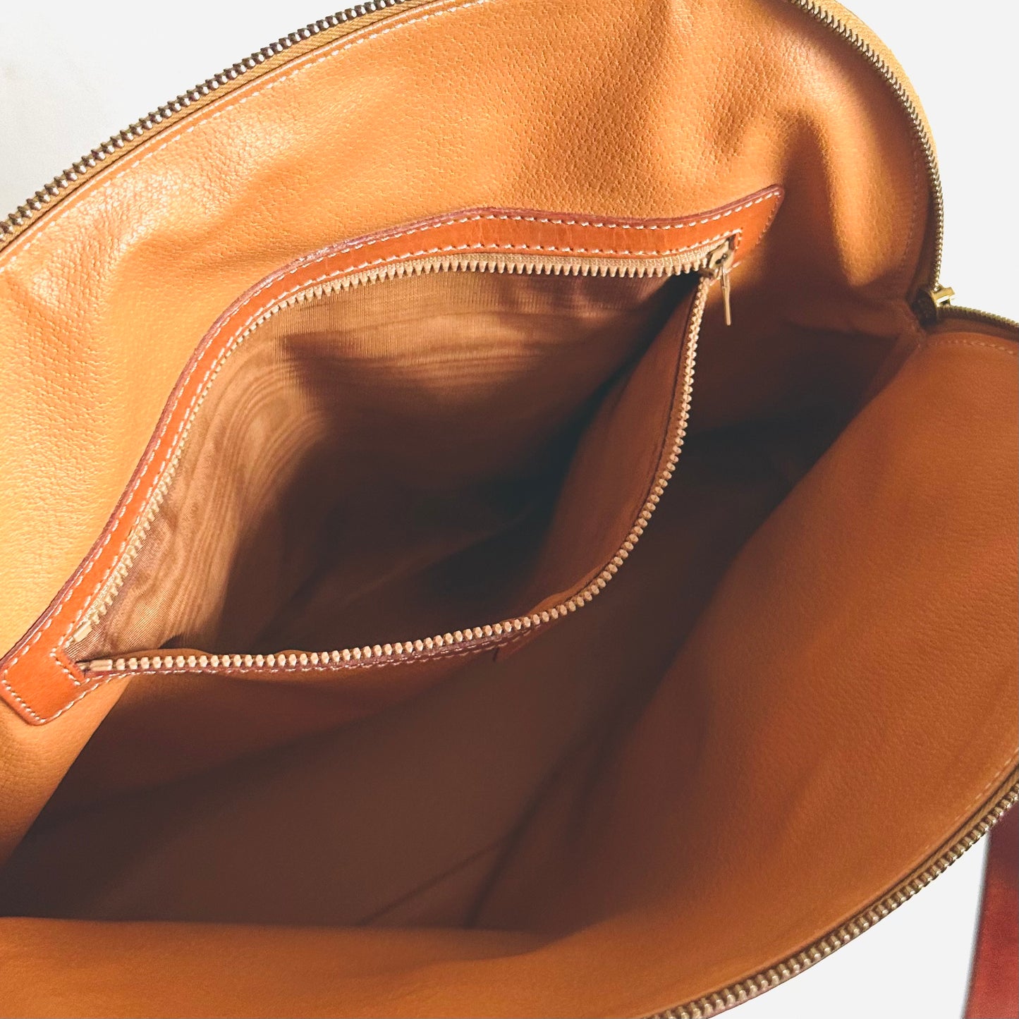 Celine Alma Triomphe Macadam Monogram Logo GHW Bandouliere Vintage Top Handle Shoulder Sling Tote Bag