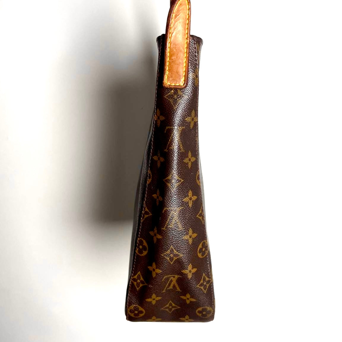 Louis Vuitton LV Looping Monogram Logo GHW Top Handle Hobo Baguette Shoulder Bag