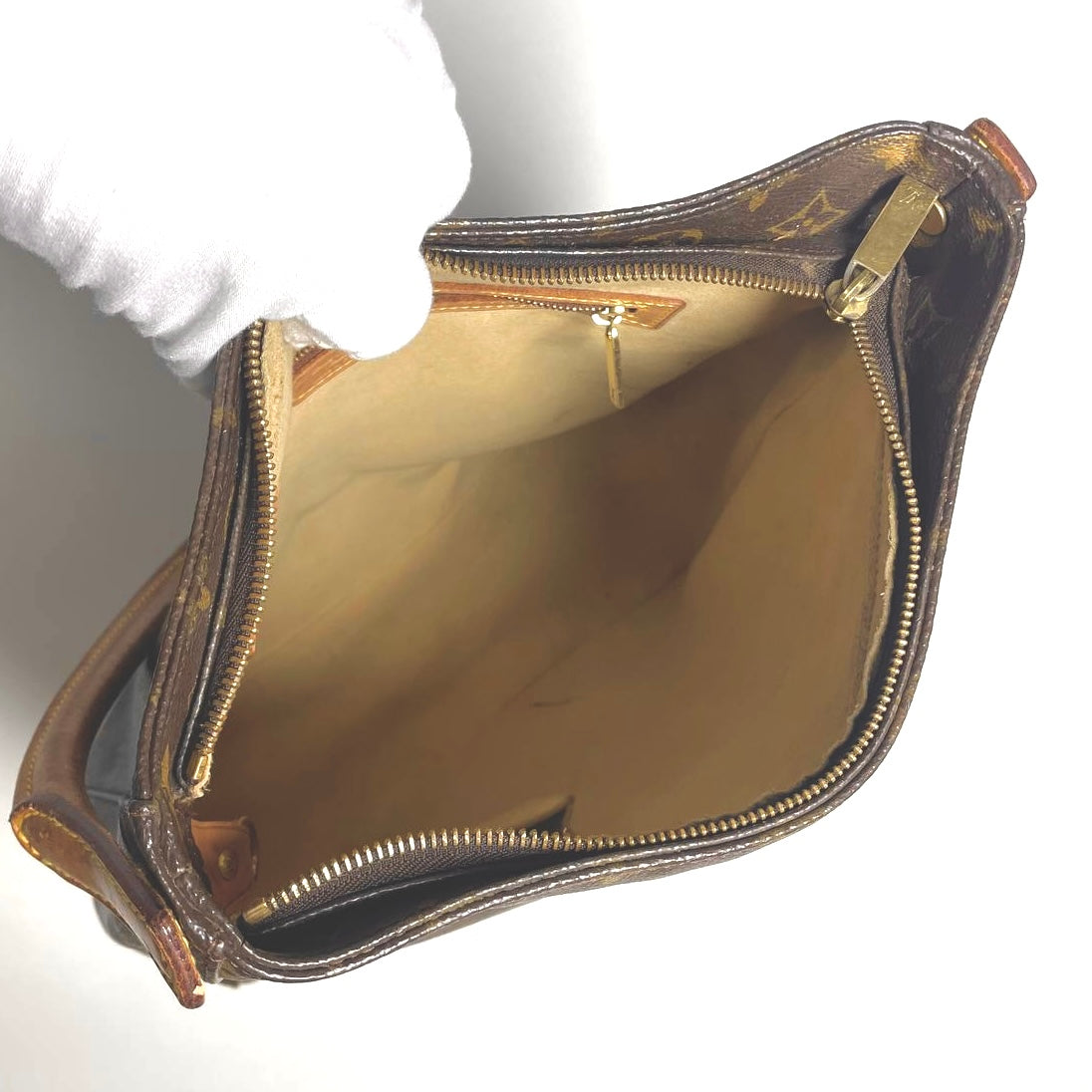 Louis Vuitton LV Looping Monogram Logo GHW Top Handle Hobo Baguette Shoulder Bag