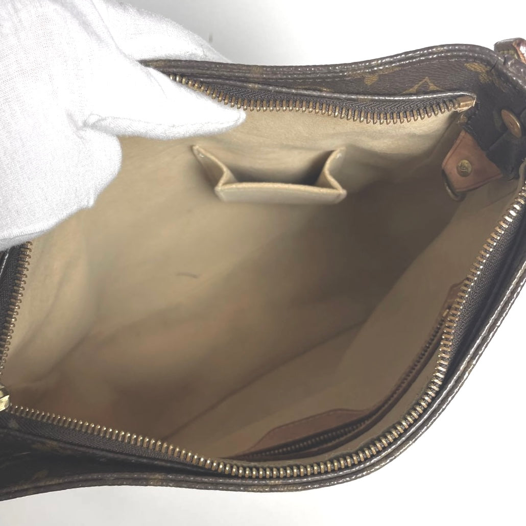 Louis Vuitton LV Looping Monogram Logo GHW Top Handle Hobo Baguette Shoulder Bag