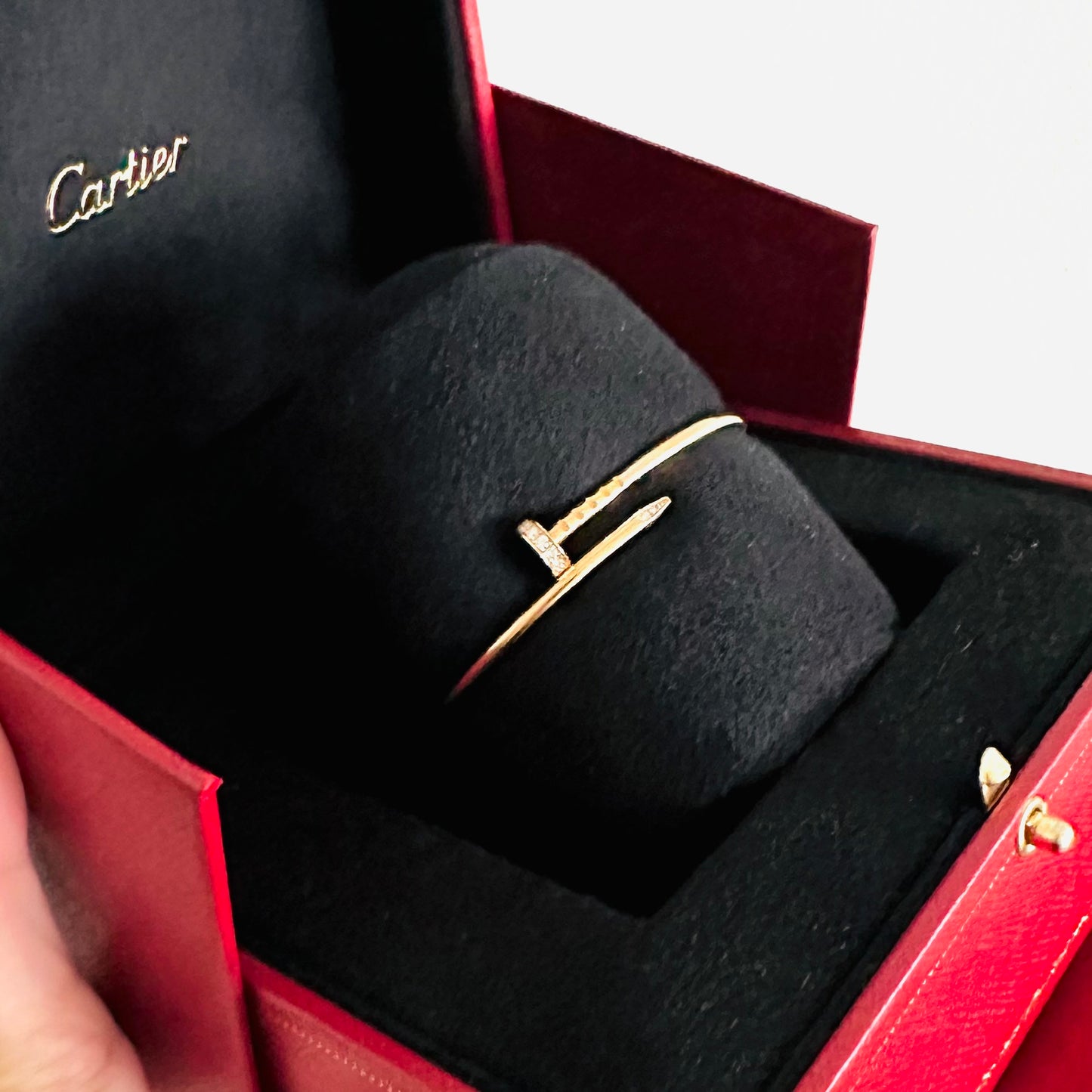 Cartier JUC Juste Un Clou Rose Pink Gold With Diamonds Small SM Slim Bracelet Bangle