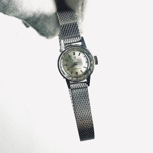 Omega Ladymatic White Round Dial Stainless Steel Automatic 17MM Vintage Watch