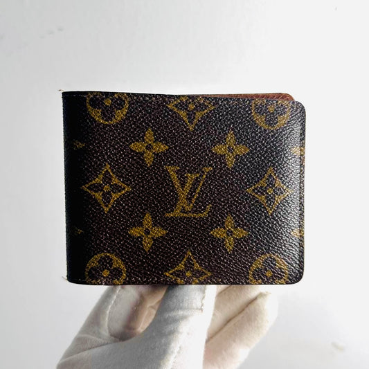 Louis Vuitton LV Monogram Logo GHW Marco Multiple Flap Bifold Compact Wallet